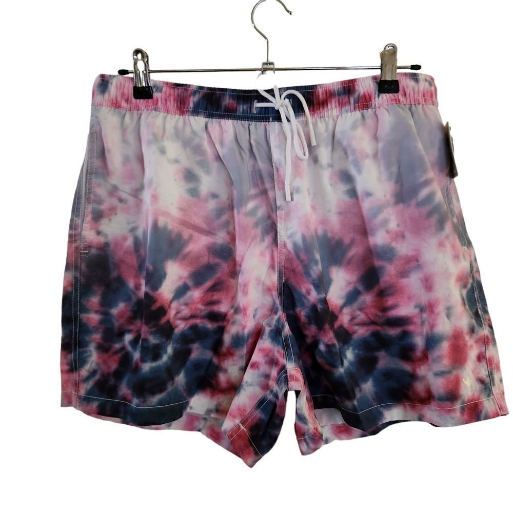 Happy Hour Mens Tie-Dye Beachwear Swim Trunks Size XL